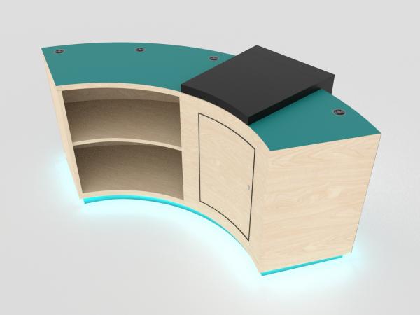 MOD-1585c Custom Trade Show Curved Reception Counter -- Image 4